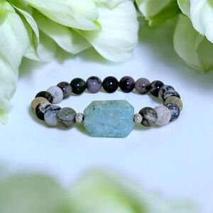 Dendritic Opal/Amazonite Bracelet